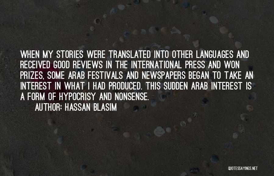 Good Reviews Quotes By Hassan Blasim