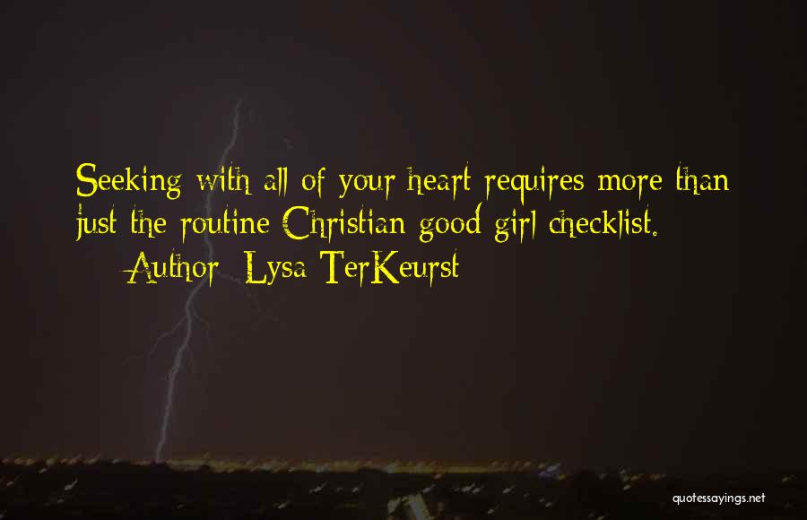 Good Routine Quotes By Lysa TerKeurst