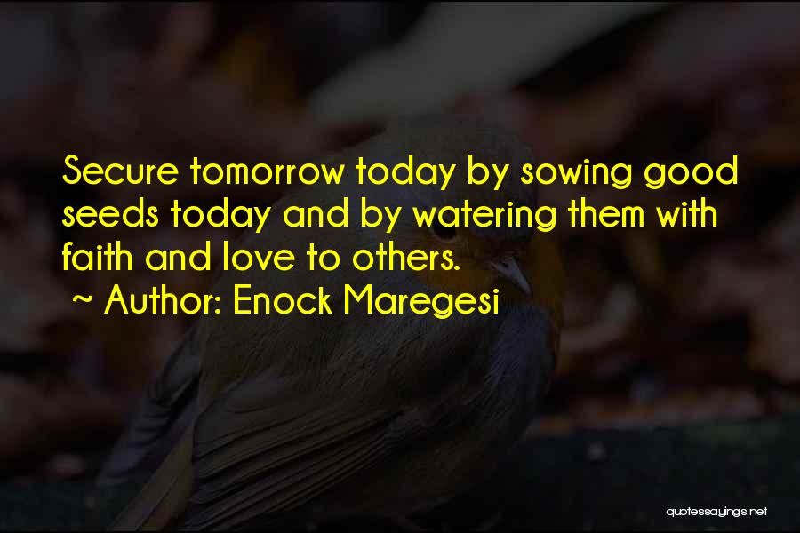 Good Seeds Quotes By Enock Maregesi