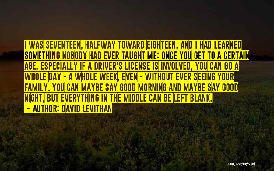 Good Seeing You Quotes By David Levithan