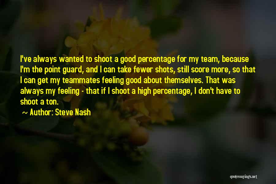 Good Shots Quotes By Steve Nash