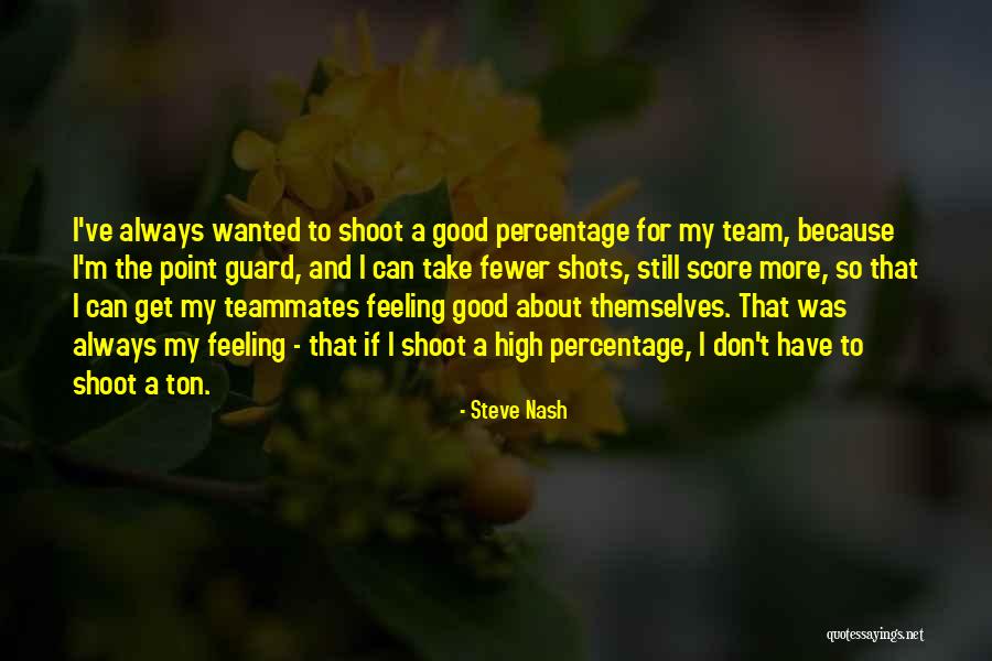 Good Shots Quotes By Steve Nash