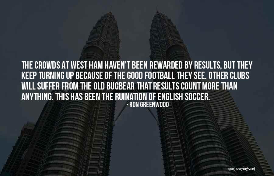 Good Soccer Quotes By Ron Greenwood Good Soccer Quotes By Ron Greenwood