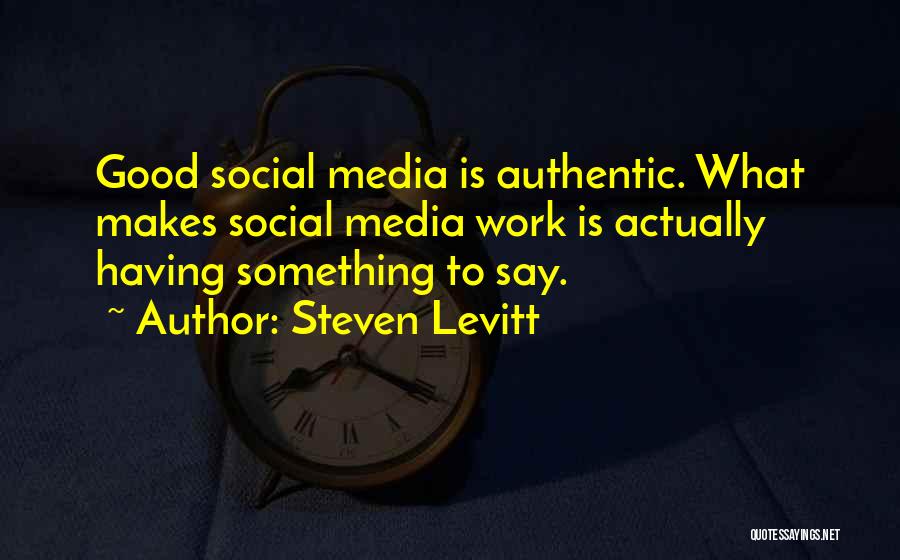 Good Social Media Quotes By Steven Levitt