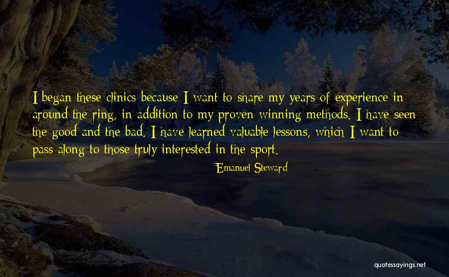 Good Sport Quotes By Emanuel Steward Good Sport Quotes By Emanuel Steward