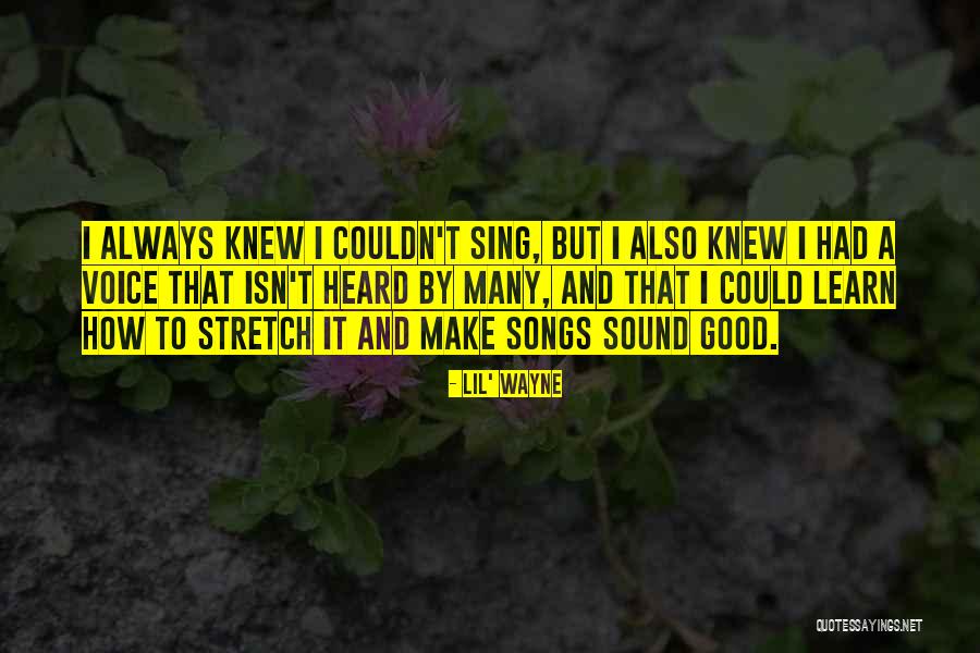 Good Stretch Quotes By Lil' Wayne Good Stretch Quotes By Lil' Wayne