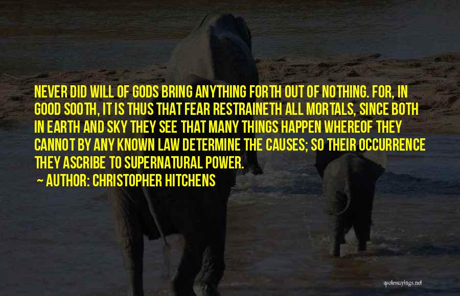 Good Supernatural Quotes By Christopher Hitchens