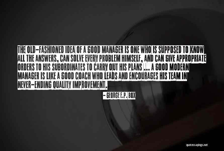 Good Team Manager Quotes By George E.P. Box