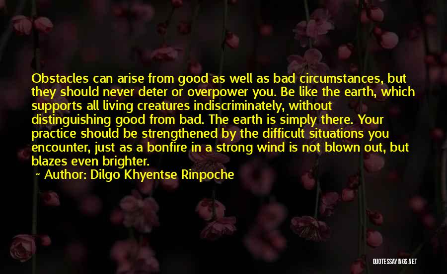 Good Things Come From Bad Situations Quotes By Dilgo Khyentse Rinpoche