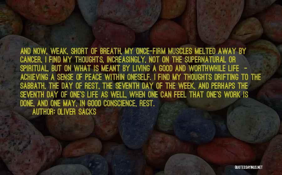 Good Thoughts Short Quotes By Oliver Sacks