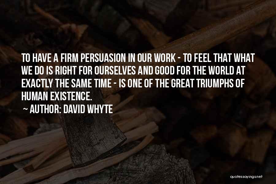 Good Triumphs Quotes By David Whyte