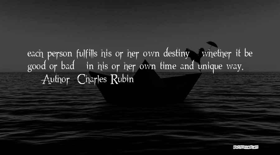 Good Unique Quotes By Charles Rubin