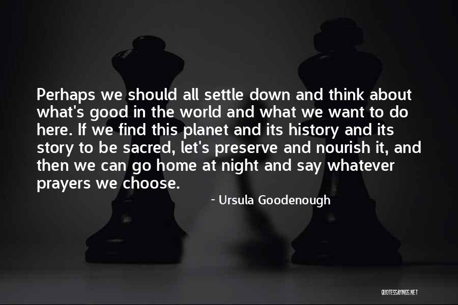 Good Ursula Quotes By Ursula Goodenough