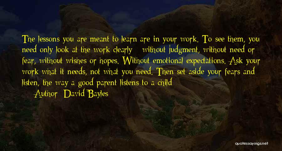 Good Way To Learn Quotes By David Bayles