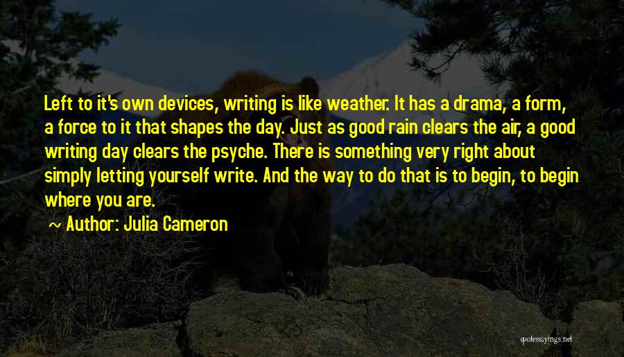 Good Weather Day Quotes By Julia Cameron