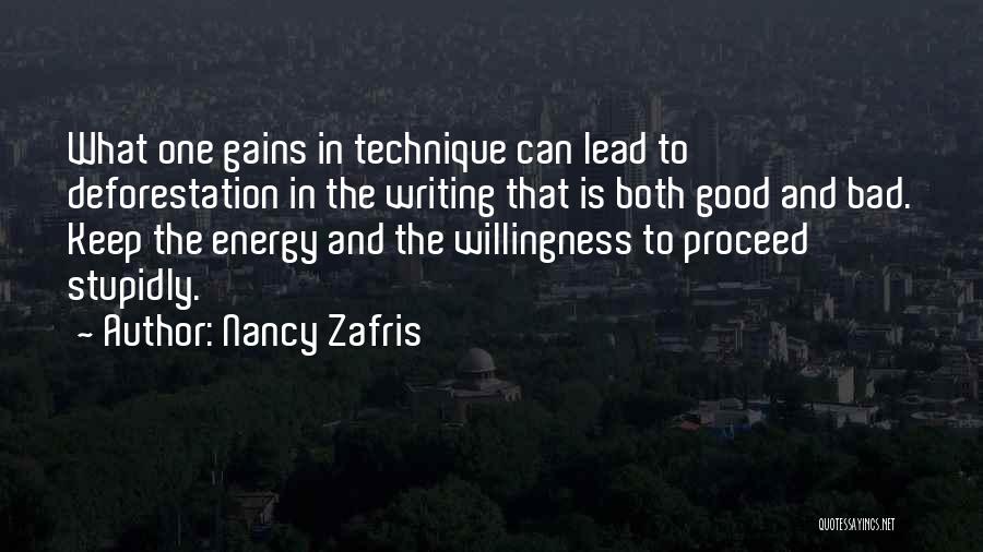 Good Writing Quotes By Nancy Zafris