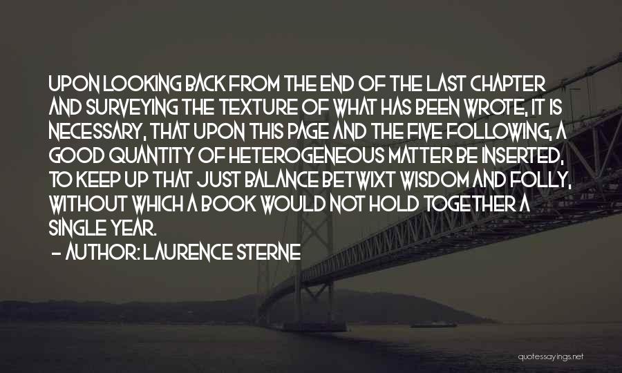Good Year End Quotes By Laurence Sterne
