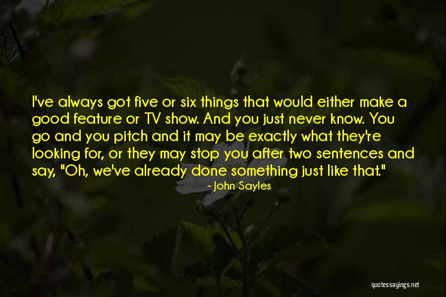 Good You Me At Six Quotes By John Sayles