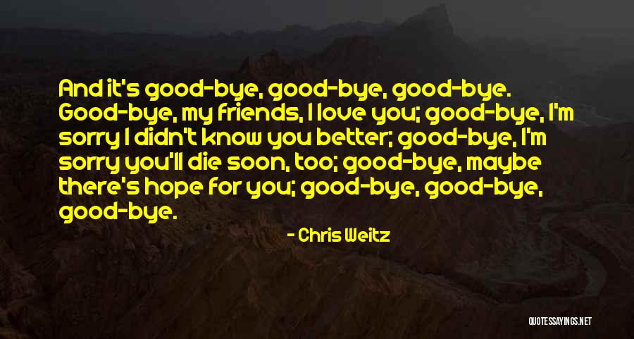 Goodbye For Good Quotes By Chris Weitz