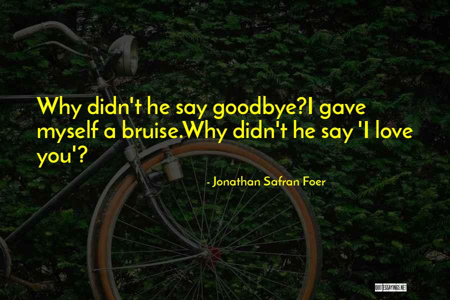 Goodbye I Love You Quotes By Jonathan Safran Foer Goodbye I Love You Quotes By Jonathan Safran Foer