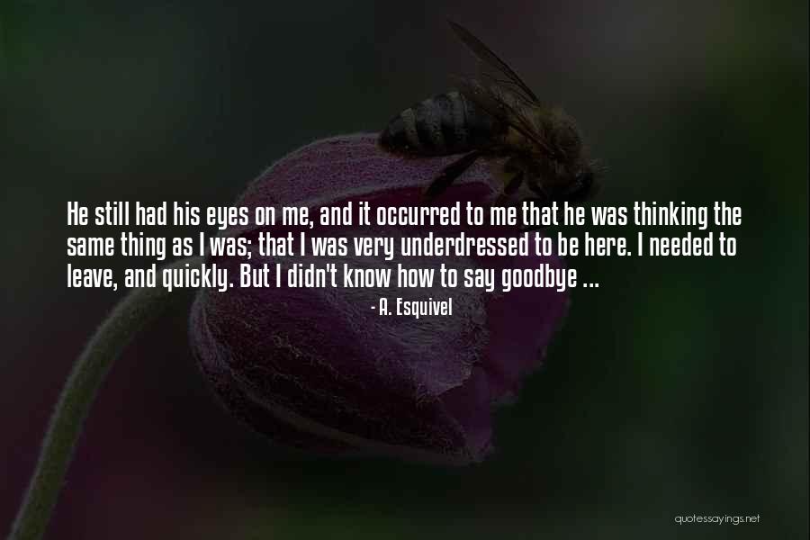 Goodbye In Her Eyes Quotes By A. Esquivel Goodbye In Her Eyes Quotes By A. Esquivel