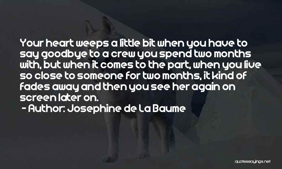 Goodbye See You Quotes By Josephine De La Baume