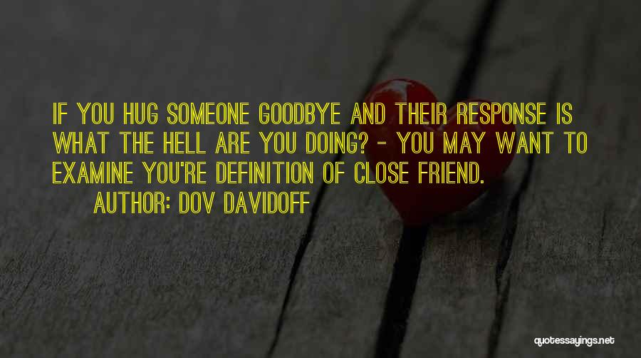 Goodbye To A Friend Quotes By Dov Davidoff