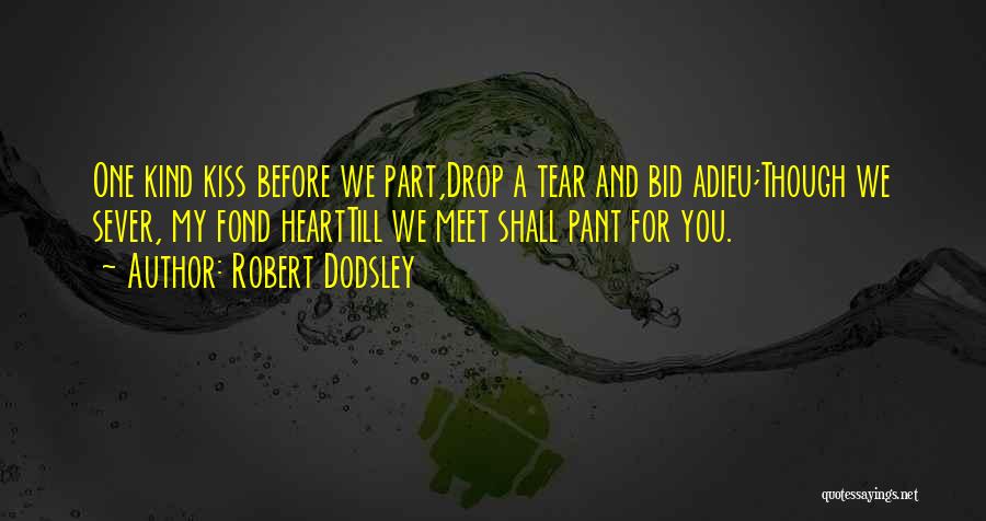 Goodbye To Our Relationship Quotes By Robert Dodsley