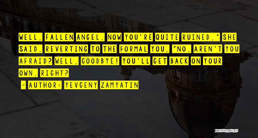 Goodbye Well Quotes By Yevgeny Zamyatin