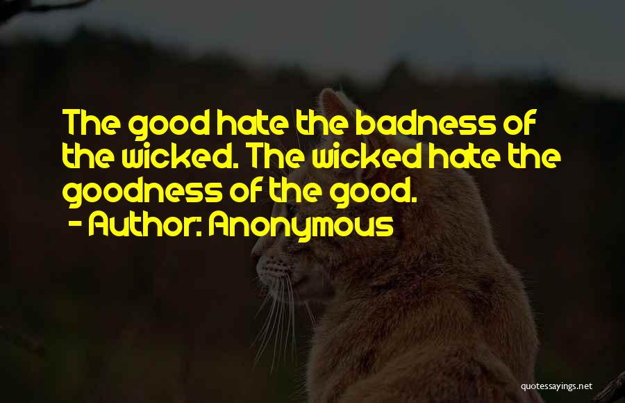 Goodness Badness Quotes By Anonymous