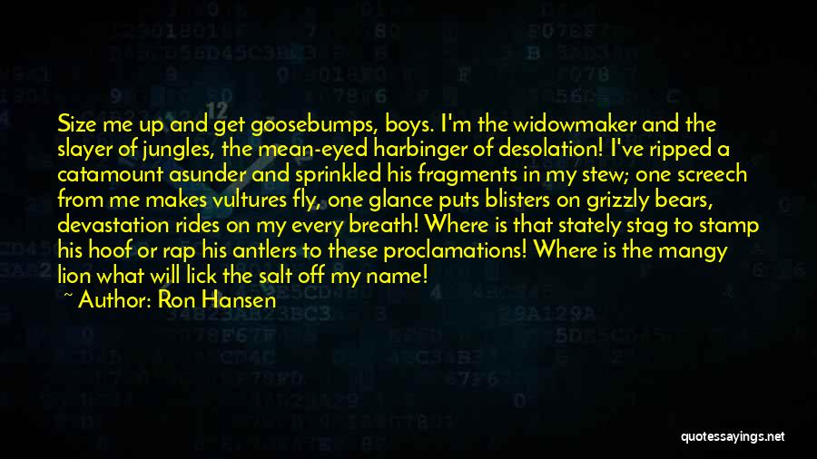 Goosebumps Quotes By Ron Hansen