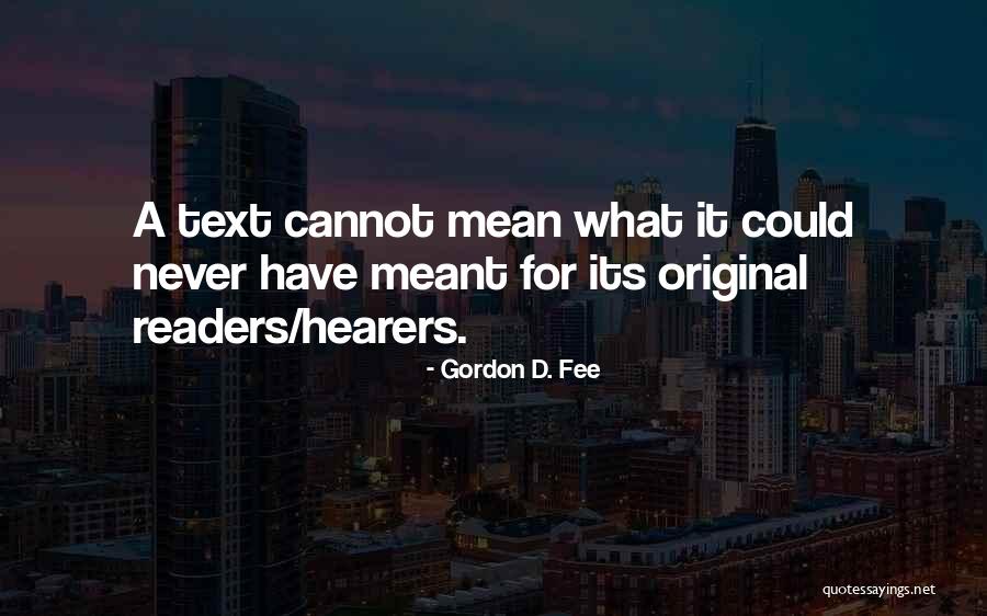 Gordon D. Fee Quotes 2062854