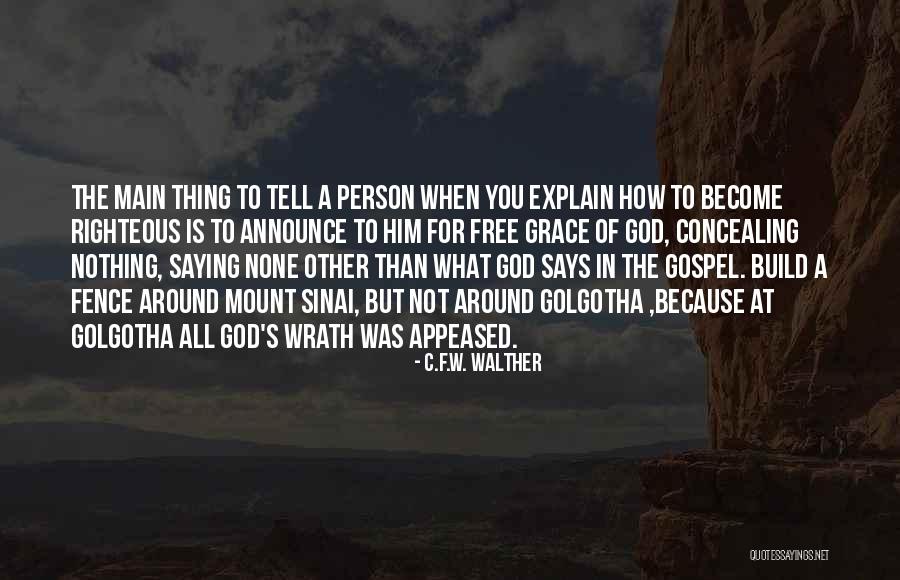 Gospel Of Grace Quotes By C.F.W. Walther Gospel Of Grace Quotes By C.F.W. Walther