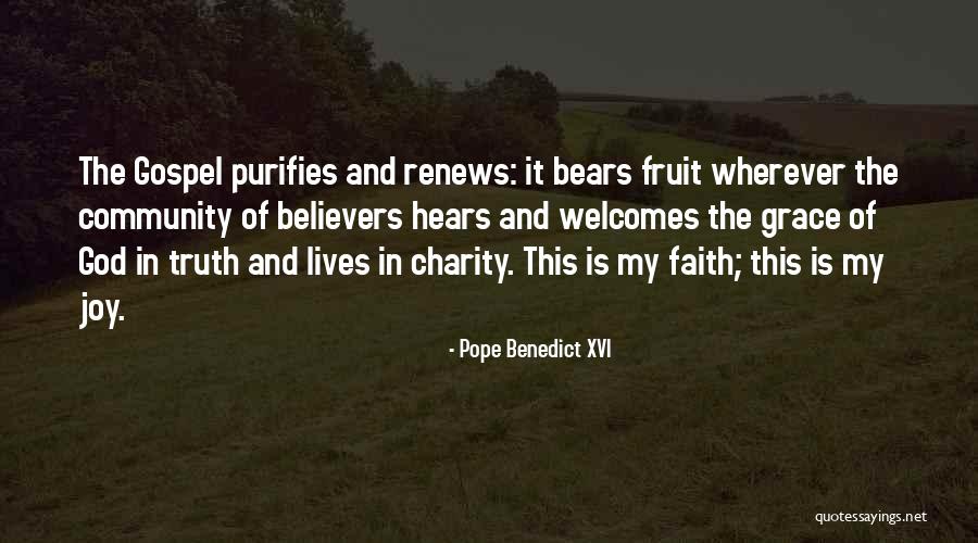Gospel Of Grace Quotes By Pope Benedict XVI Gospel Of Grace Quotes By Pope Benedict XVI