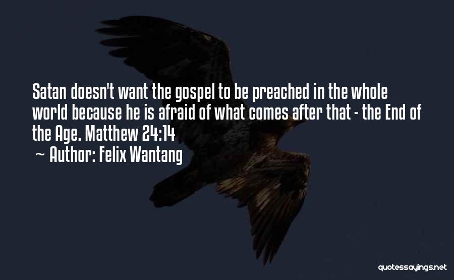 Gospel Of Matthew Quotes By Felix Wantang