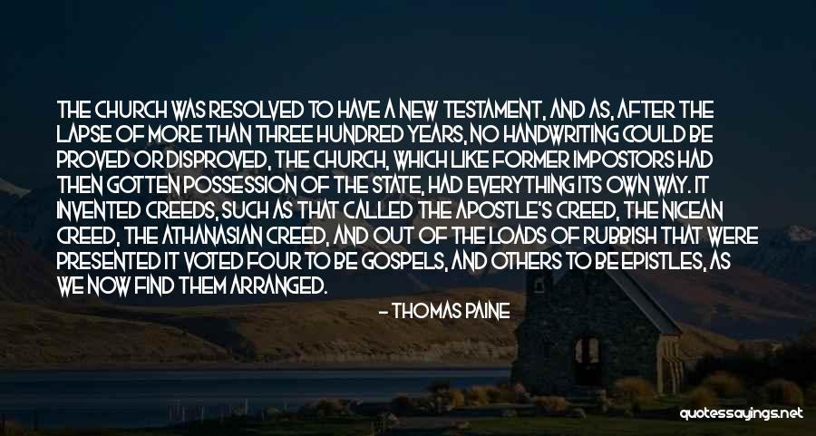 Gospels Of Thomas Quotes By Thomas Paine