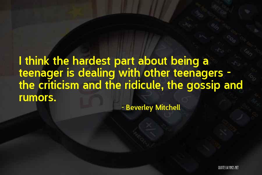 Gossip Rumors Quotes By Beverley Mitchell