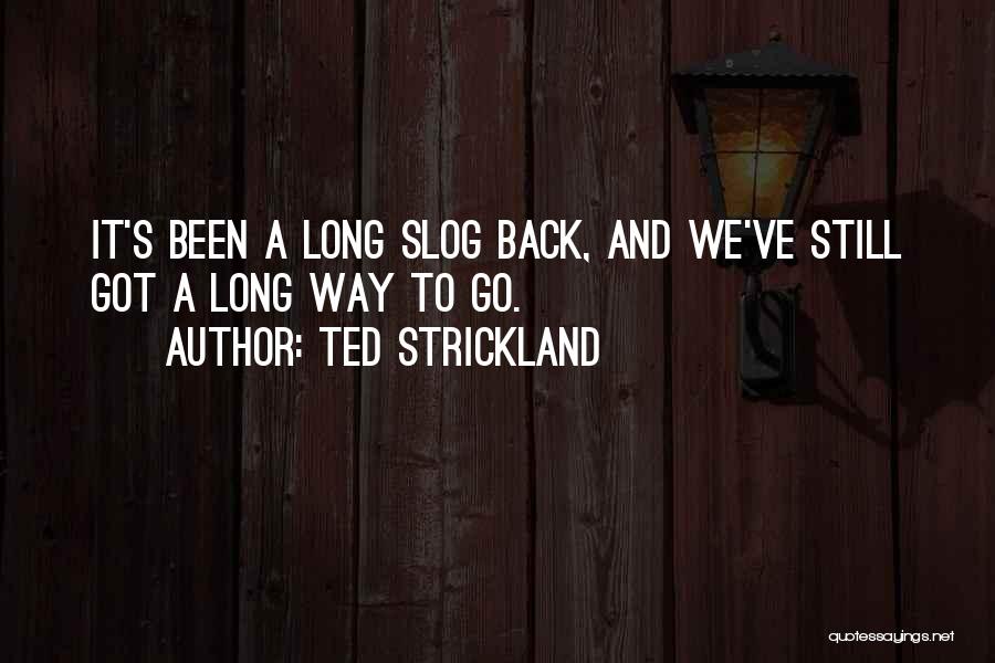 Got A Long Way To Go Quotes By Ted Strickland