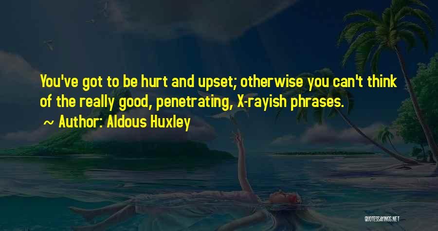Got Hurt Quotes By Aldous Huxley
