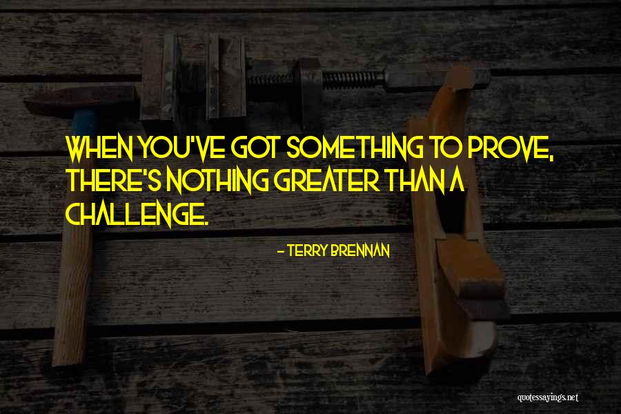 Got Something To Prove Quotes By Terry Brennan