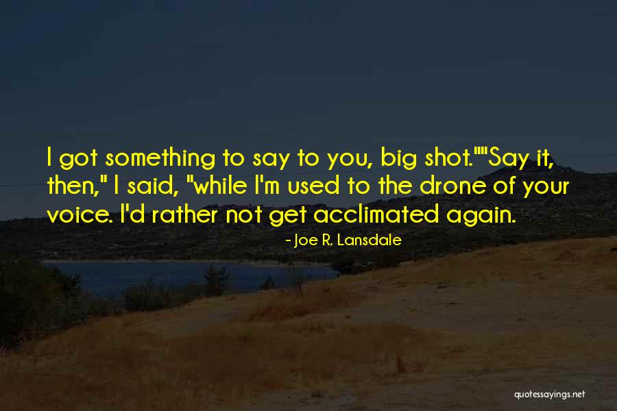 Got Something To Say Quotes By Joe R. Lansdale