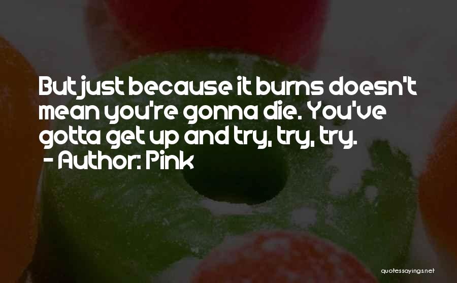 Gotta Get Up And Try Quotes By Pink