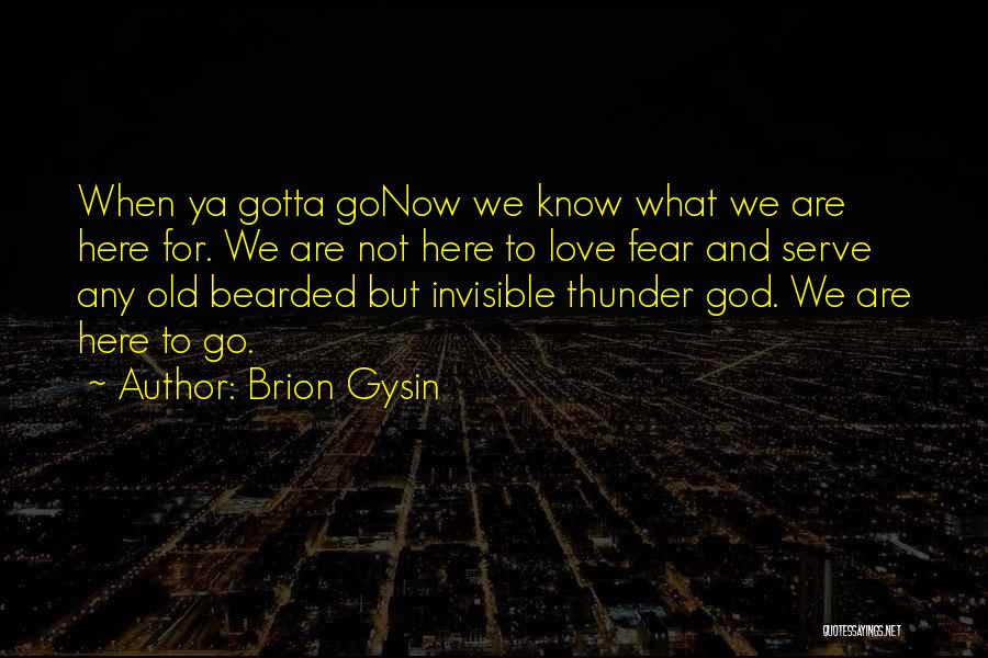 Gotta Go Quotes By Brion Gysin