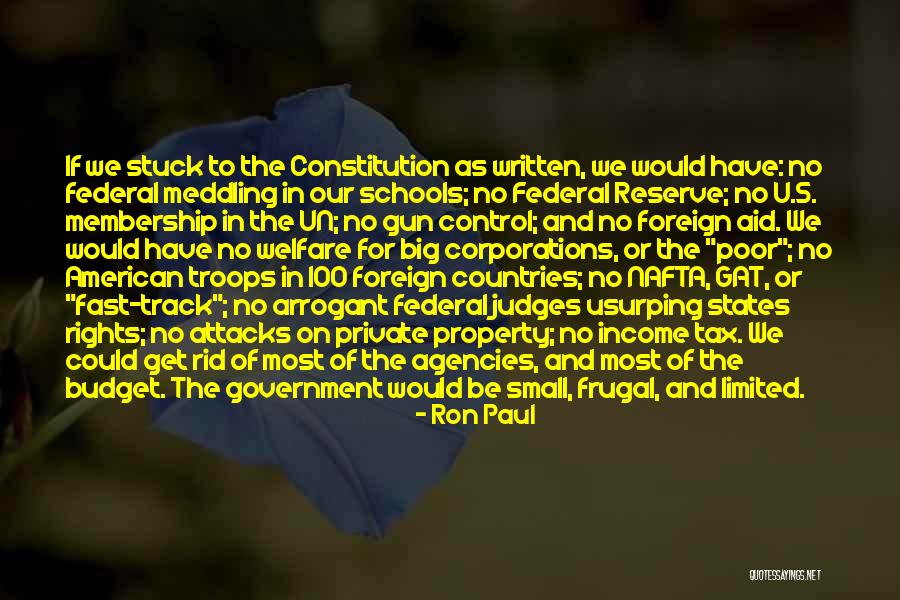 Government Aid Quotes By Ron Paul Government Aid Quotes By Ron Paul