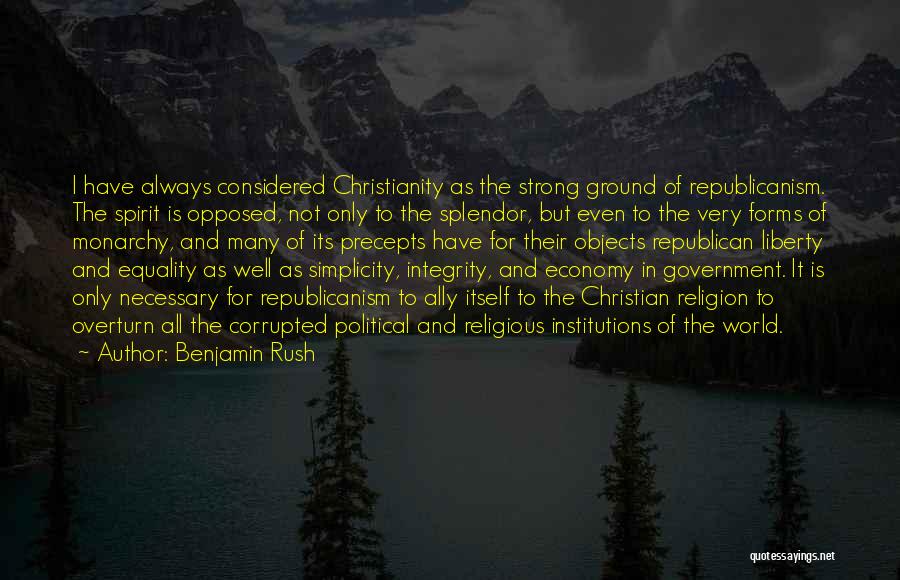 Government And Economy Quotes By Benjamin Rush