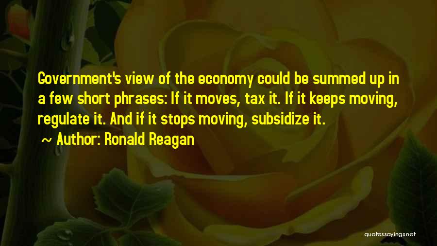 Government And Economy Quotes By Ronald Reagan