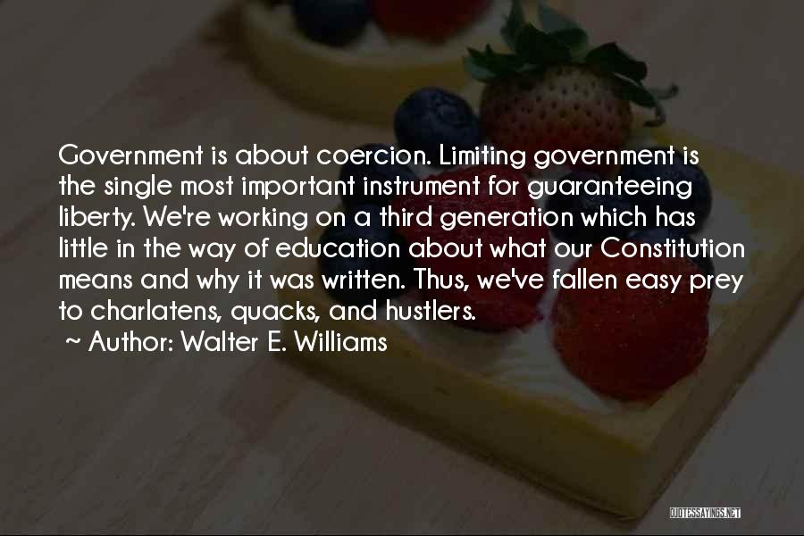 Government And Education Quotes By Walter E. Williams