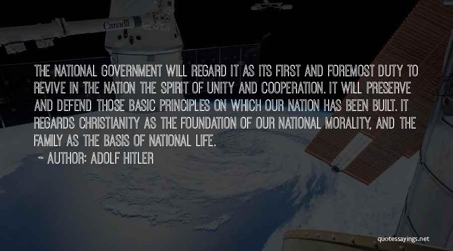 Government And Morality Quotes By Adolf Hitler