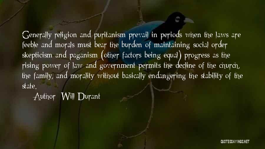 Government And Morality Quotes By Will Durant