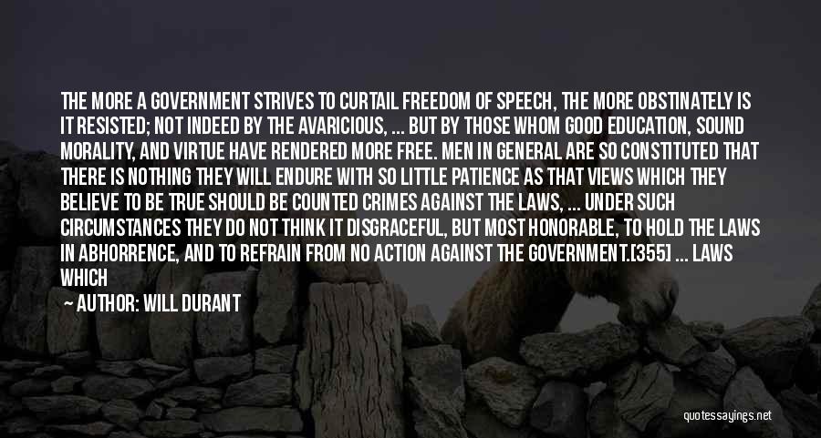 Government And Morality Quotes By Will Durant